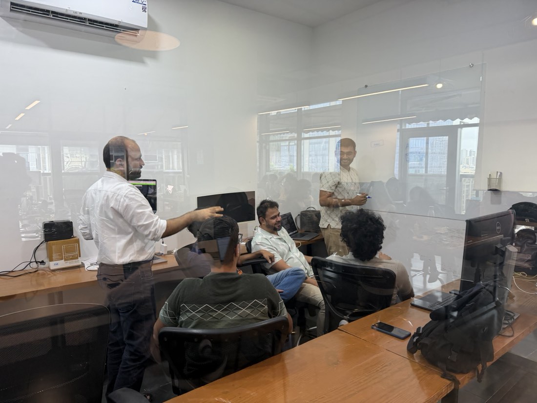 A review in the meeting room